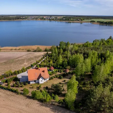 Dom Na Wzgorzu Z Widokiem Na Jezioro Z Balia I Sauna