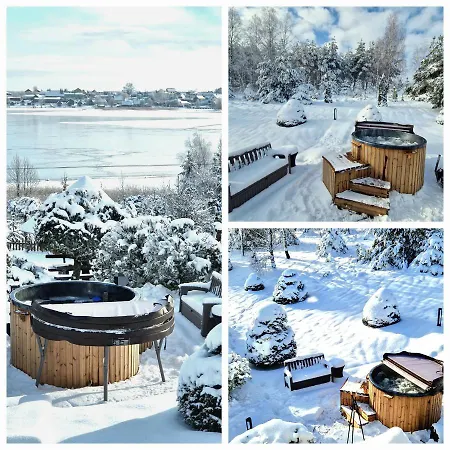 Dom Na Wzgorzu Z Widokiem Na Jezioro Z Balia I Sauna בית נופש Lipnica (Bytow)