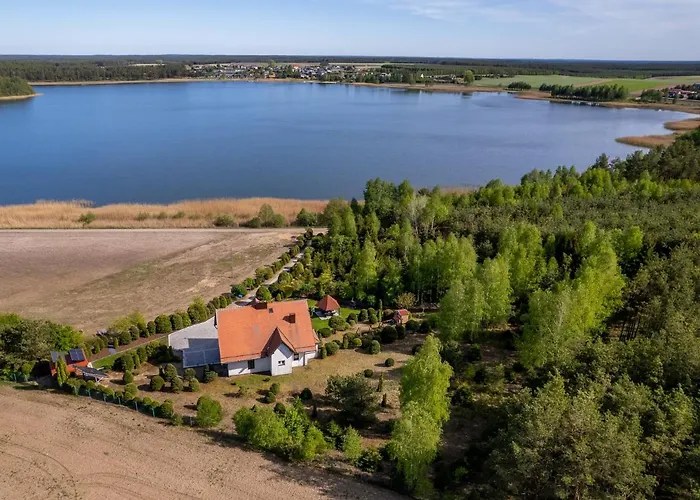 Dom Na Wzgorzu Z Widokiem Na Jezioro Z Balia I Sauna