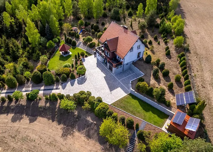 Dom Na Wzgorzu Z Widokiem Na Jezioro Z Balia I Sauna