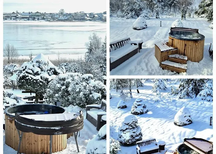 Dom Na Wzgorzu Z Widokiem Na Jezioro Z Balia I Sauna بيت للعطل Lipnica (Bytow)